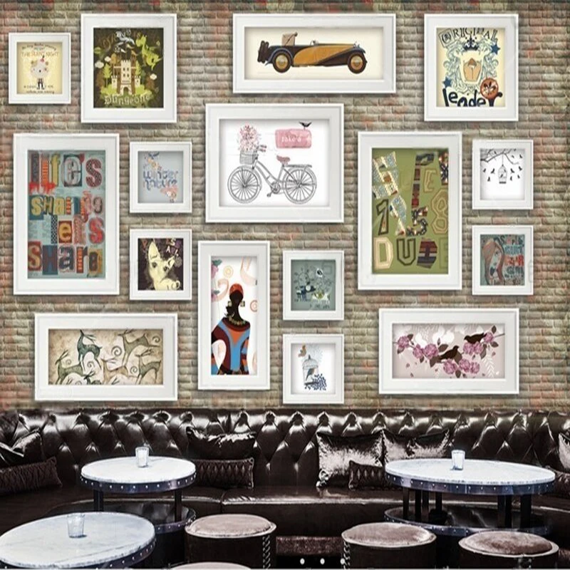 Commercial Wallpaper Printing - 향수를 불러일으키는 장식 그림 사진 벽