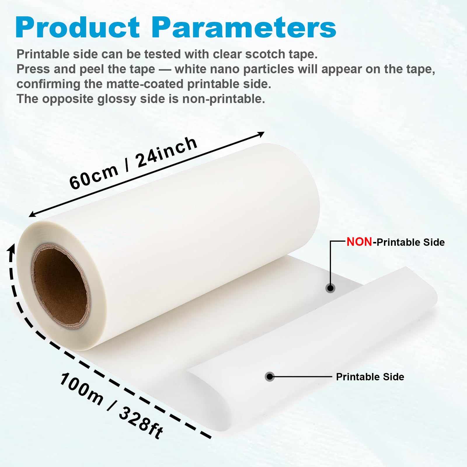 DTF 전사 필름 롤 24인치×328피트 양면 열전사  - Commercial Printing On Fabric 리뷰 및 가격